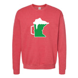 Green Beer Mug Minnesota Crewneck Sweatshirt