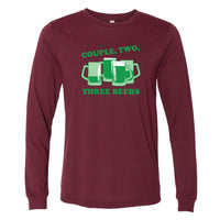 Couple, Two, Three Green Beers Minnesota Long Sleeve T-Shirt