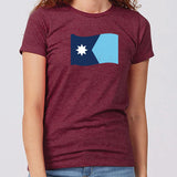 Minnesota State Flag Women's Slim Fit T-Shirt