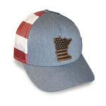 Minnesota USA Flag Snapback Hat