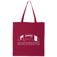 Minnesota Football Skyline Canvas Tote Bag
