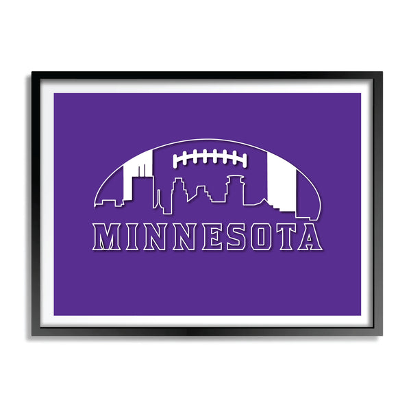 Minnesota Football Skyline Print