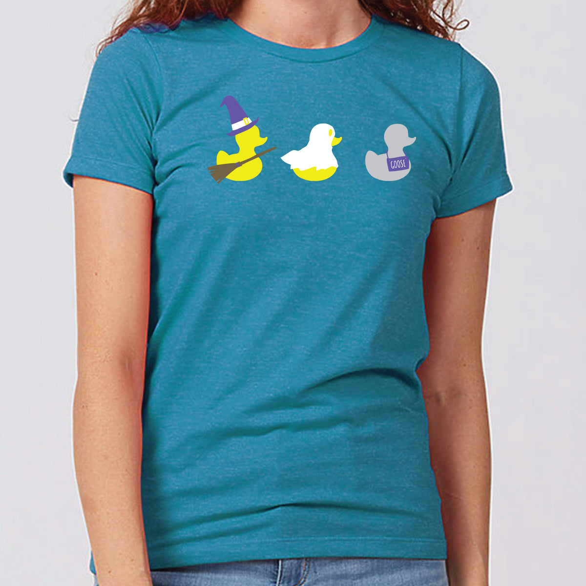 Slim Duck Awesome Minnesota – Grey Fit T-Shirt Duck Duck Halloween Women\'s Minnesota