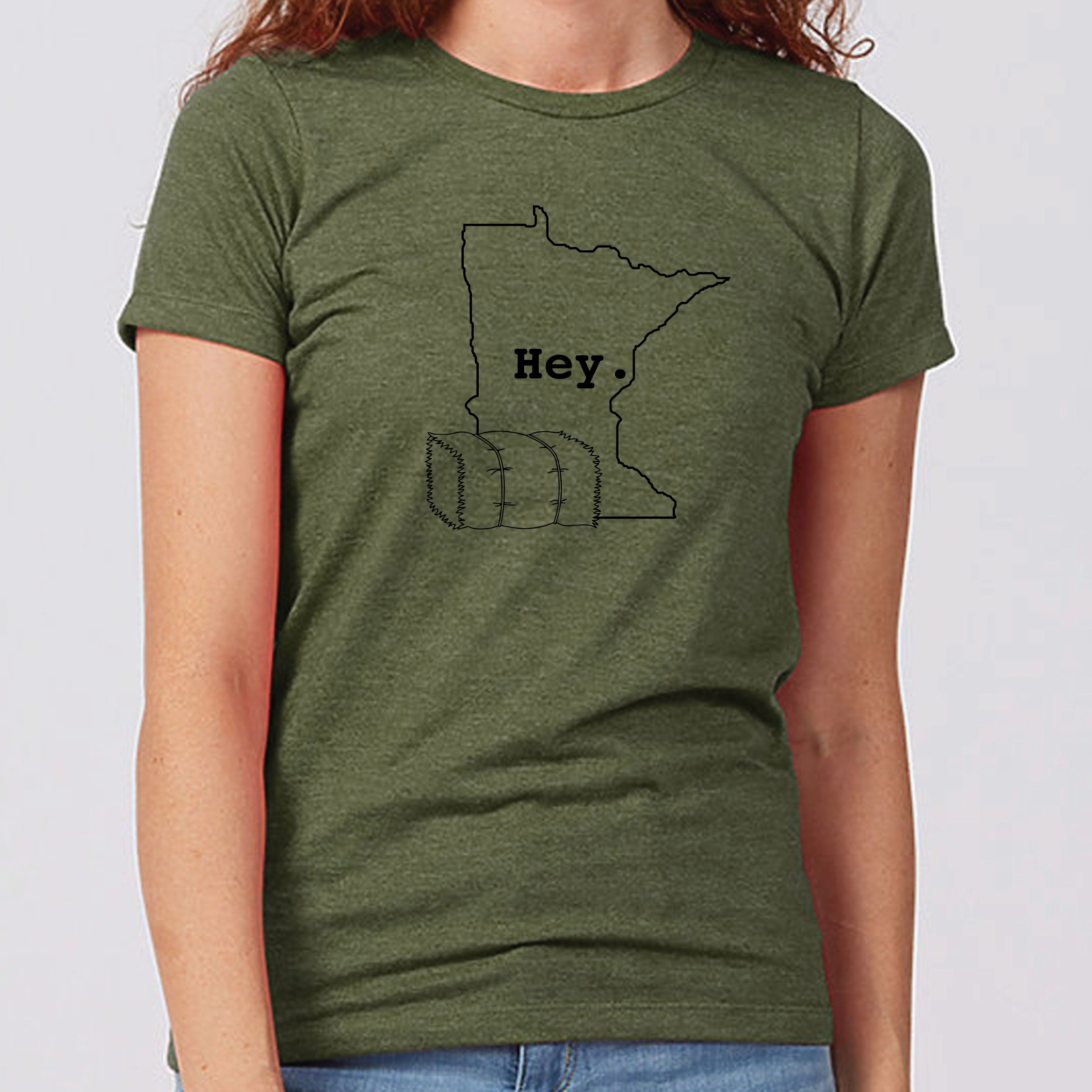 【mnem】25SS★ [mnem] olive print oversized t-shirt Hey. Minnesota Women's Slim Fit T-Shirt – Minnesota Awesome