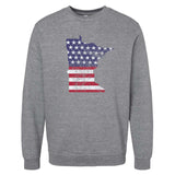 Minnesota USA Flag Crewneck Sweatshirt