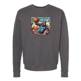 90s Style Basketball Wolf Minnesota Crewneck Sweatshirt