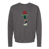 Minnesota Hockey Holiday Leg Lamp Crewneck Sweatshirt