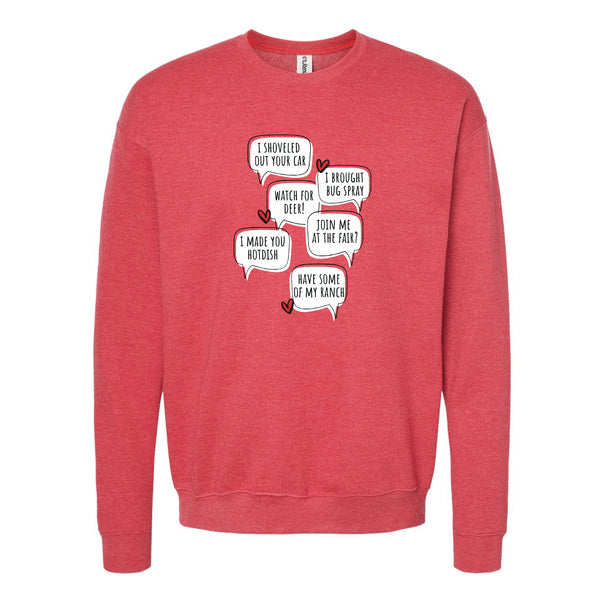 Minnesota Love Language Crewneck Sweatshirt