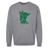 Minnesota Green Trees Crewneck Sweatshirt