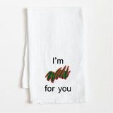 Valentine's Day Wild about You Flour Sack Towel