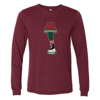 Minnesota Hockey Holiday Leg Lamp Long Sleeve T-Shirt