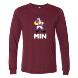 Minnesota 8-Bit Football Long Sleeve T-Shirt