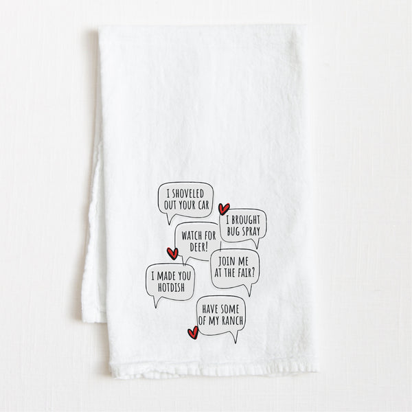 Valentine's Day MN Love Language Flour Sack Towel