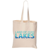 Land of 10,000 Lakes Minnesota Canvas Tote Bag