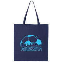 Soccer Skyline Minnesota Canvas Tote Bag