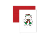 Santa Bear Holiday Day Card