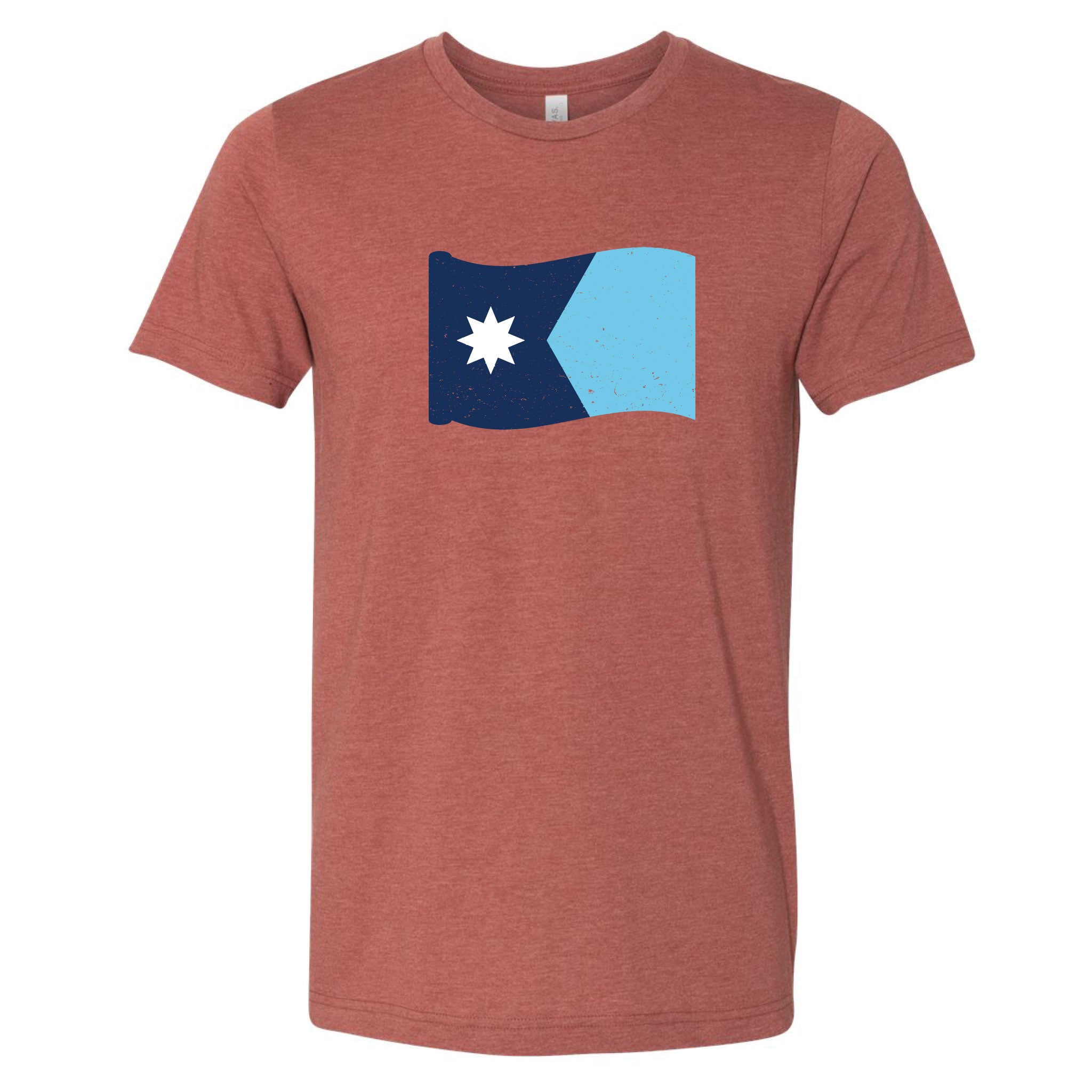 Tシャツ・カットソー     Short Sleeve Unisex Core Flag Minnesota State Flag T-Shirt – Minnesota Awesome
