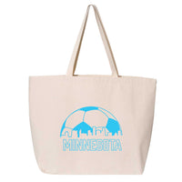 Soccer Skyline Minnesota Canvas Tote Bag
