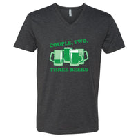 Couple, Two, Three Green Beers Minnesota V-Neck T-Shirt