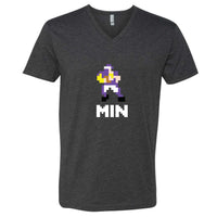 Minnesota 8-Bit Football V-Neck T-Shirt