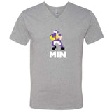 Minnesota 8-Bit Football V-Neck T-Shirt