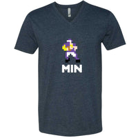 Minnesota 8-Bit Football V-Neck T-Shirt