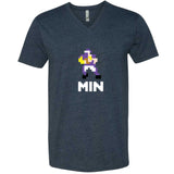 Minnesota 8-Bit Football V-Neck T-Shirt