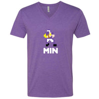 Minnesota 8-Bit Football V-Neck T-Shirt