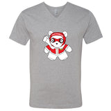 Aviator Santa Bear Minnesota V-Neck T-Shirt