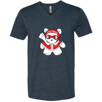 Aviator Santa Bear Minnesota V-Neck T-Shirt