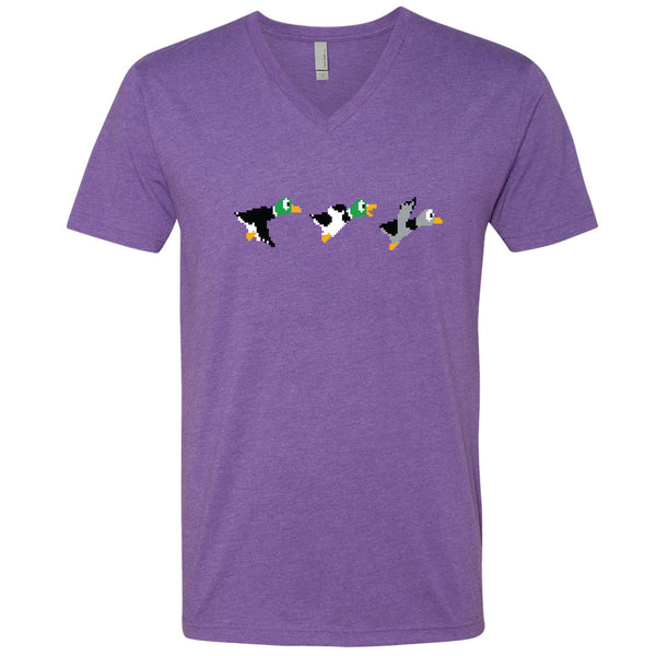 Duck Duck Grey Duck 8-Bit Minnesota V-Neck T-Shirt