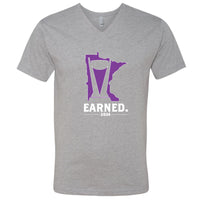 Earned. Minnesota Women's Hockey V-Neck T-Shirt