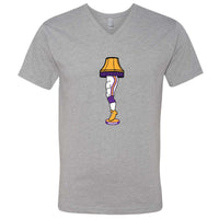 Minnesota Pro Football Holiday Leg Lamp V-Neck T-Shirt