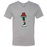 Minnesota Hockey Holiday Leg Lamp V-Neck T-Shirt