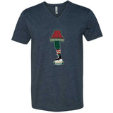 Minnesota Hockey Holiday Leg Lamp V-Neck T-Shirt