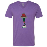 Minnesota Hockey Holiday Leg Lamp V-Neck T-Shirt