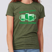 Couple, Two, Three Green Beers Minnesota Women's Slim Fit T-Shirt