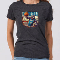 90s Style Basketball Wolf Minnesota Women's Slim Fit T-Shirt