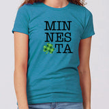 Buffalo Plaid Clover Minnesota Women's Slim Fit T-Shirt