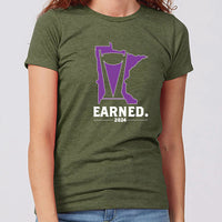 Earned. Minnesota Women's Slim Fit Hockey T-Shirt