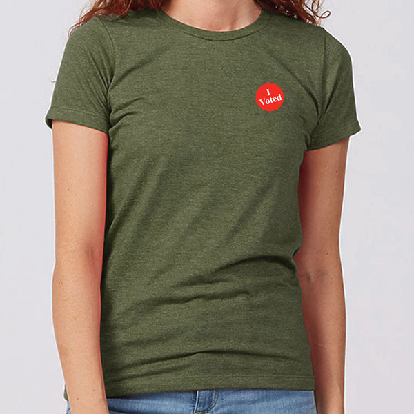 I Voted Minnesota (Small) Women's Slim Fit T-Shirt