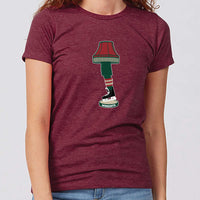 Minnesota Hockey Holiday Leg Lamp Women's Slim Fit T-Shirt