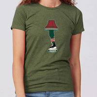 Minnesota Hockey Holiday Leg Lamp Women's Slim Fit T-Shirt