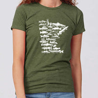 Minnesota Fish Stamp Women's Slim Fit T-Shirt