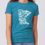 Minnesota Fish Stamp Women's Slim Fit T-Shirt