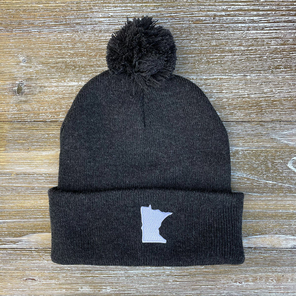 Black Minnesota Knit Winter Hat