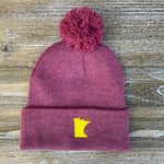 Maroon & Gold Minnesota Knit Winter Hat