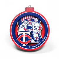 Minnesota Twins 3D Logo Christmas Ornament