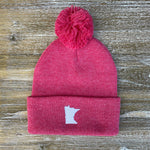 Pink Minnesota Knit Winter Hat
