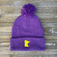 Purple & Gold Minnesota Knit Winter Hat